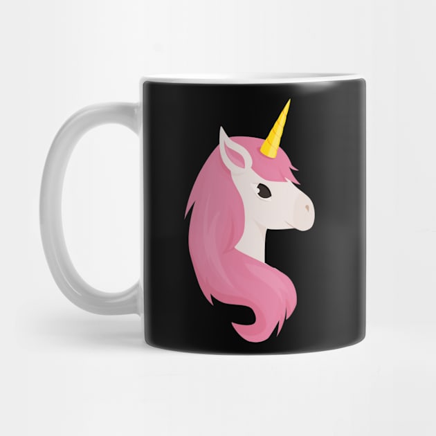 Cute Little Unicorn With Pink Hair by Vegan Squad